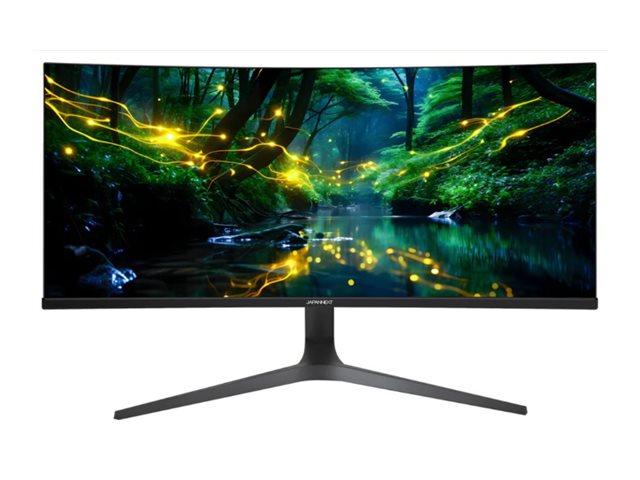 JAPANNEXT JNI340UWQHD60CC65WHSW Ecran LED 34" UWQHD(3440x1440)60Hz IPS  300 cd/m²  1000:1 HDR10 Incurvée (3800R) 5ms HDMI DP USBC blanc
