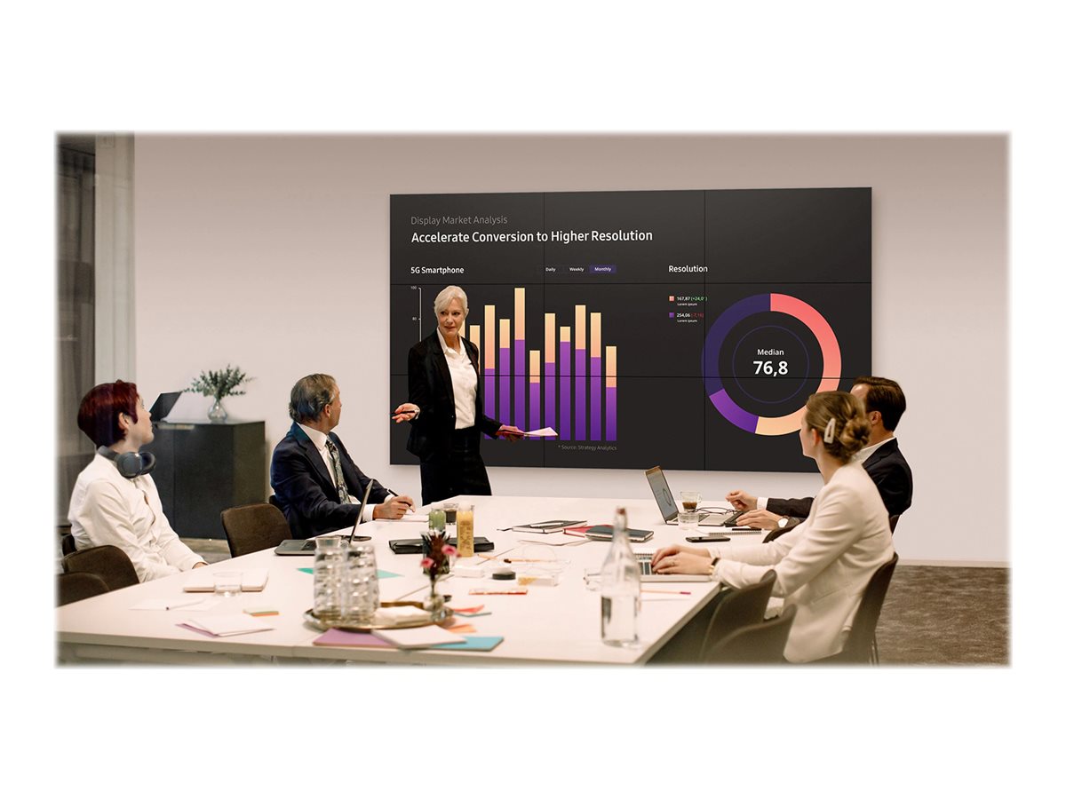 SAMSUNG 55inch 16:9 FullHD VM55B-U direct-LED IPS 500nits DP 1.2, HDMI in x2/out, DVI-D, Ethernet, 3.5mm bezel to bezel VESA 600x400