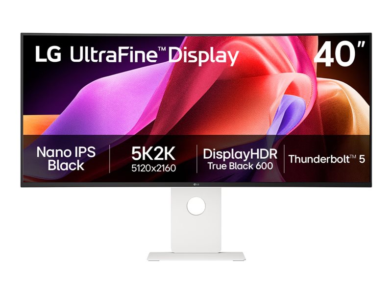 LG UltraFine 40U990A-W - Écran incurvé 40"- 5120 x 2160 5K @ 120Hz - Nano IPS - 450 cd/m²- HDR600- 2xThunderbolt,HDMI,DP USB-C Blanc