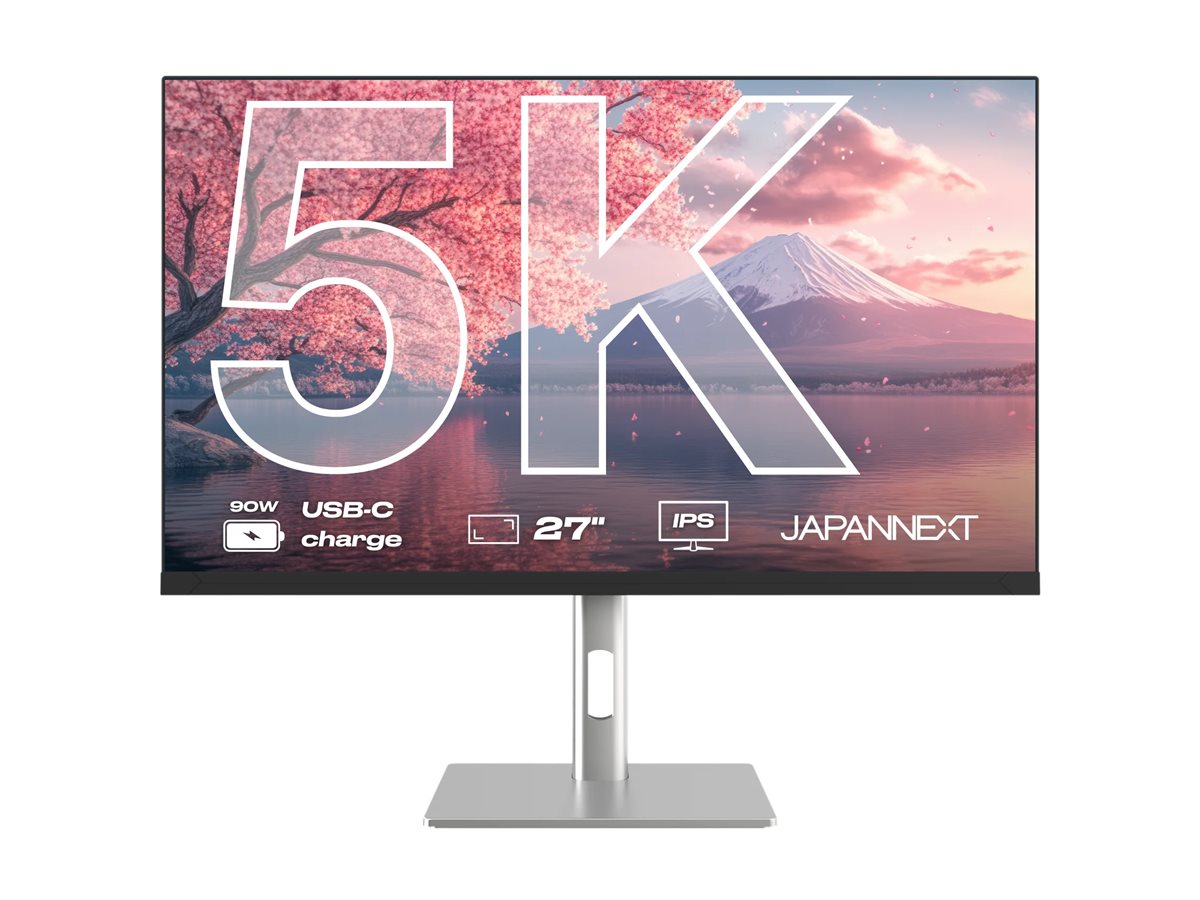 JAPANNEXT  JN-IPS275K-HSPC9 Ecran LED 27" 5K(5120x2880) 60Hz IPS 350 cd/m² 2000:1 5120x2880 8ms(GtoG) HDMI DisplayPort USBC  blanc