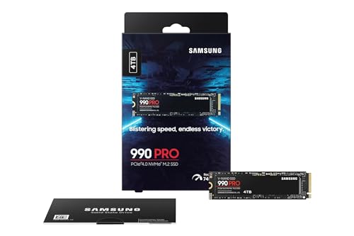 Samsung MZ-V9P4T0BW 4 To 990 PRO M2 SSD 7450 Mo/s Lecture 6900 Mo/s Écriture
