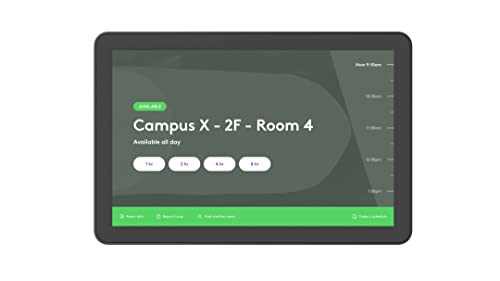 LOGITECH Tap Scheduler Purpose-Built Scheduling Panel for Meeting Rooms Video conferencing device Zoom Certified
