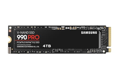 Samsung MZ-V9P4T0BW 4 To 990 PRO M2 SSD 7450 Mo/s Lecture 6900 Mo/s Écriture