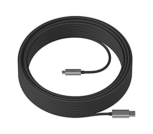 LOGITECH Strong USB cable USB Type A M to 24 pin USB-C M USB 3.1 10 m plenum Active Optical Cable AOC for Room Solution Huddle