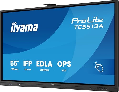 iiyama TE6513A-B1AG Panneau Plat Interactif IFP 65" IPS 4K IR 40 points 450cd Android 14 Google EDLA 2x20W WiFi VESA