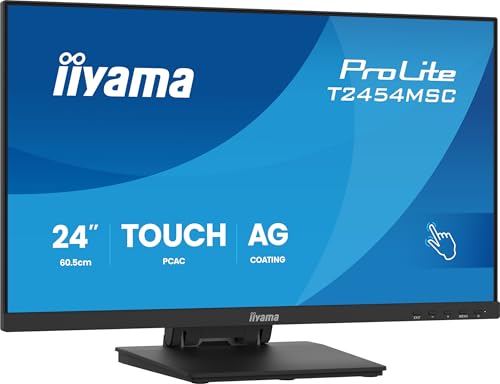 "iiyama T2454MSC-B3AG 24"" InCell PCAP 10P Tactile Anti-reflet 25% Haze 1920x1080 IPS-panel Bords fins Haut-parleurs DisplayPort"