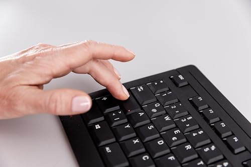 CHERRY Clavier STREAM KEYBOARD USB noir QWERTY (UK) - Déstockage - Neuf - Emballage d'origine légèrement endommagé