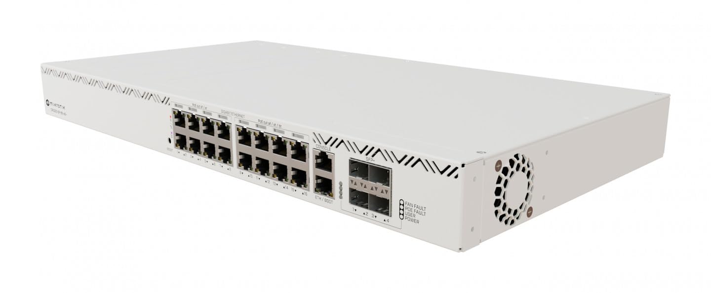 Mikrotik CRS320-8P-8B-4S+RM commutateur réseau Gigabit Ethernet (10/100/1000) Connexion Ethernet, supportant l'alimentation via ce port (PoE) - Déstockage - Neuf - Emballage d'origine légèrement endommagé