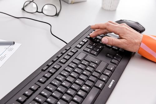 CHERRY Clavier STREAM KEYBOARD USB noir QWERTY (UK) - Déstockage - Neuf - Emballage d'origine légèrement endommagé