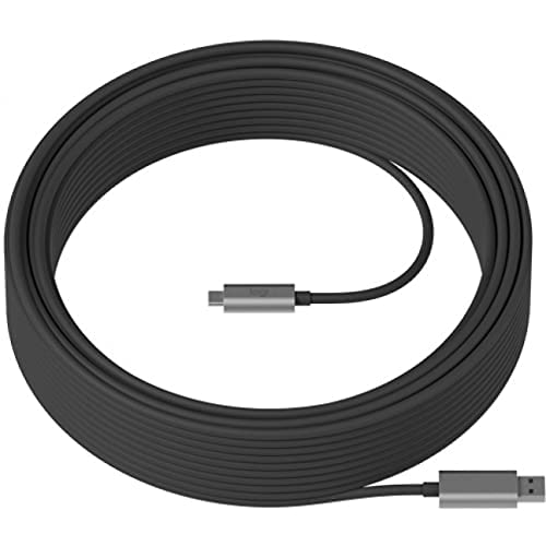 LOGITECH Strong USB cable USB Type A M to 24 pin USB-C M USB 3.1 10 m plenum Active Optical Cable AOC for Room Solution Huddle