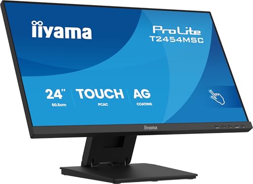 "iiyama T2454MSC-B3AG 24"" InCell PCAP 10P Tactile Anti-reflet 25% Haze 1920x1080 IPS-panel Bords fins Haut-parleurs DisplayPort"