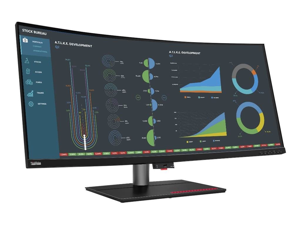 LENOVO ThinkVision P40w-20 - incurvé - 40p - WUHD 75 Hz - 4 ms - 2xThunderbolt 4, DisplayPort, HDMI -  Battery Charging 1.2