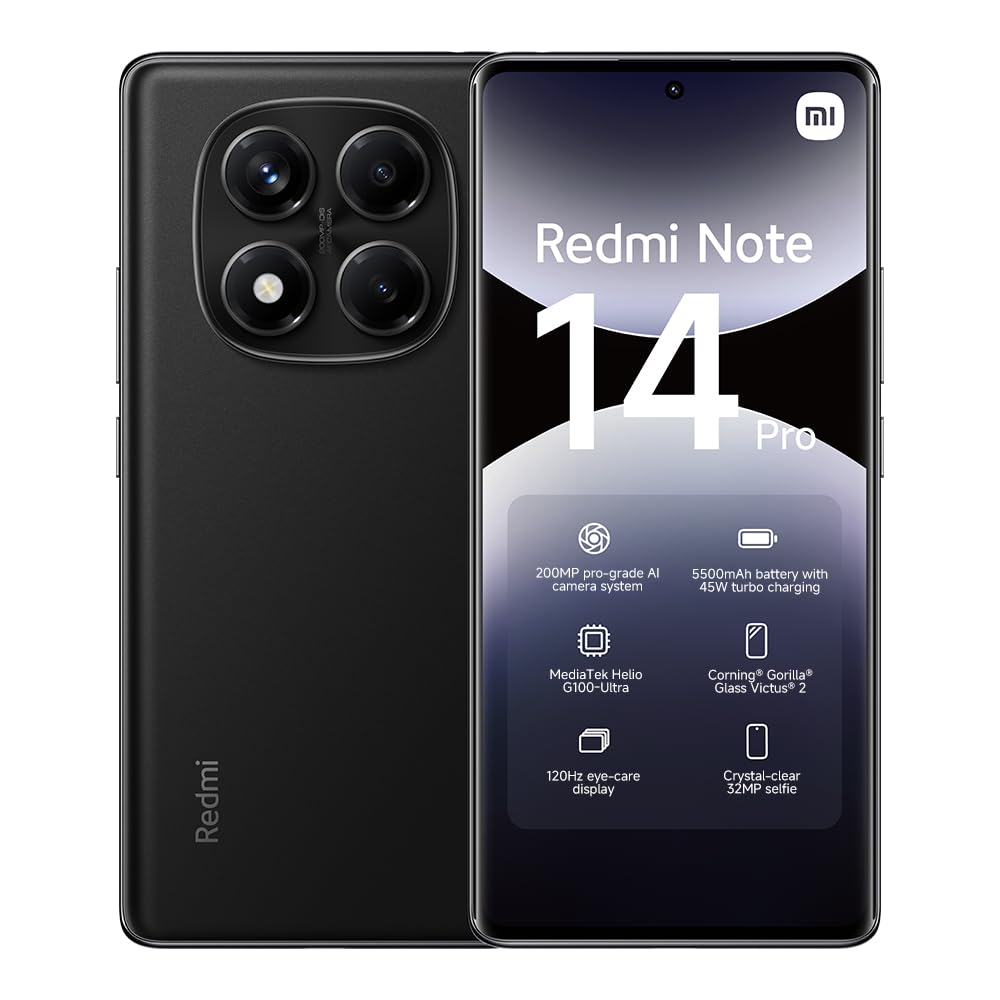Xiaomi Redmi Note 14 4G (Double Sim - 6.67", 256 Go, 8 Go RAM) Noir - Déstockage - Neuf - Emballage d'origine légèrement endommagé