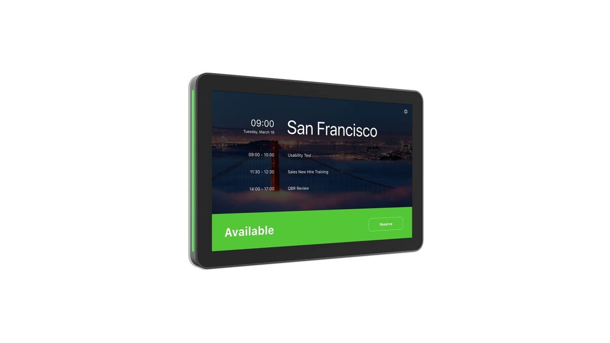 LOGITECH Tap Scheduler Purpose-Built Scheduling Panel for Meeting Rooms Video conferencing device Zoom Certified
