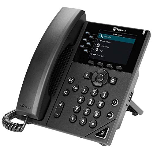 POLY VVX 350 téléphone de bureau IP PoE - 6 lignes SIP