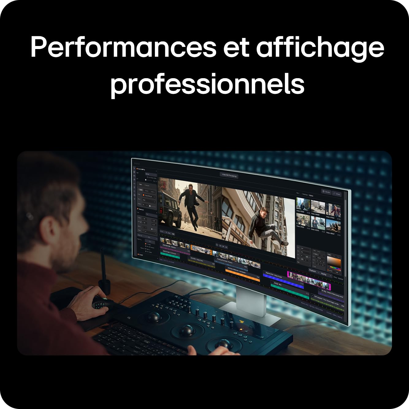 LG UltraFine 40U990A-W - Écran incurvé 40"- 5120 x 2160 5K @ 120Hz - Nano IPS - 450 cd/m²- HDR600- 2xThunderbolt,HDMI,DP USB-C Blanc