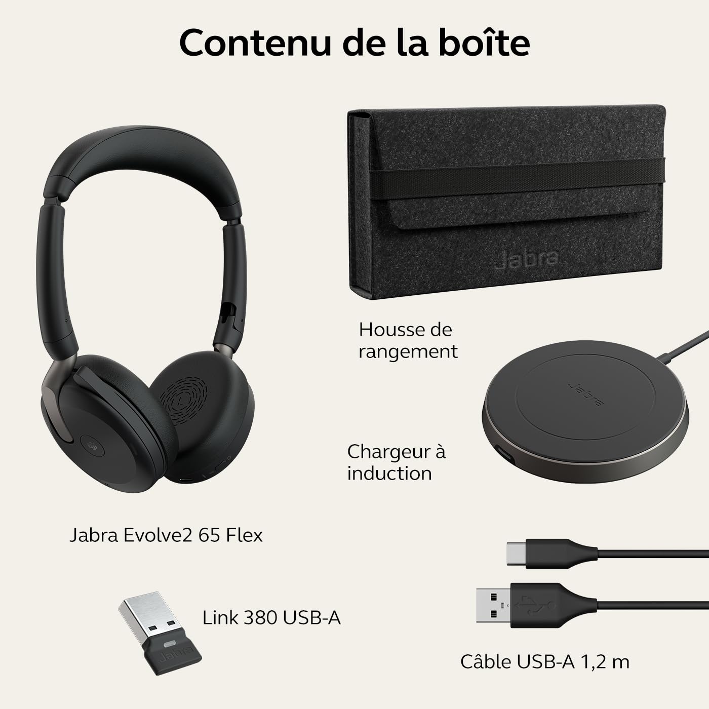 Jabra Evolve2 65 Flex L380a MS StereoWLC