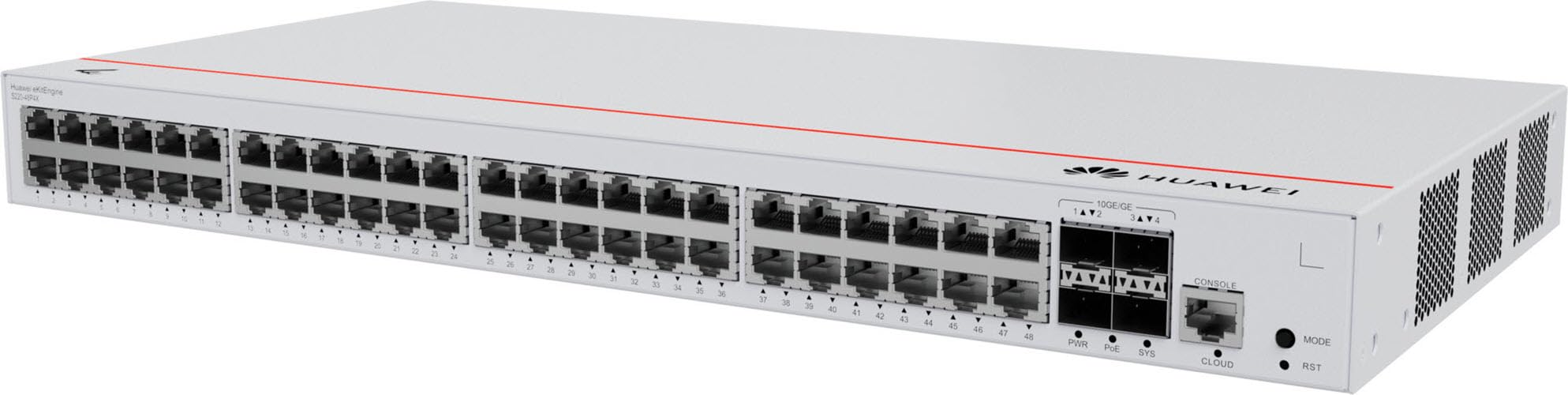 HUAWEI eKit S220 Series S220-48P4X Géré L2 Gigabit Ethernet (10/100/1000) Connexion Ethernet, supportant l'alimentation via ce port (PoE) 1U Gris