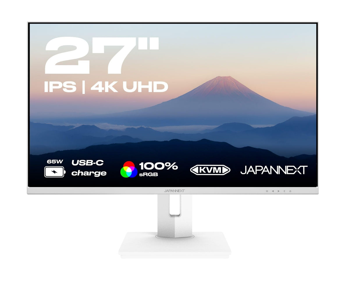 JAPANNEXT JNIPS270UHD60FC65WHSPW  Ecran LED 27  4KUHD(3840x2160)60Hz  IPS(HADS)