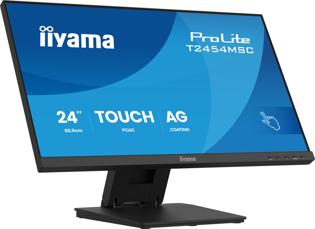 "iiyama T2454MSC-B3AG 24"" InCell PCAP 10P Tactile Anti-reflet 25% Haze 1920x1080 IPS-panel Bords fins Haut-parleurs DisplayPort"