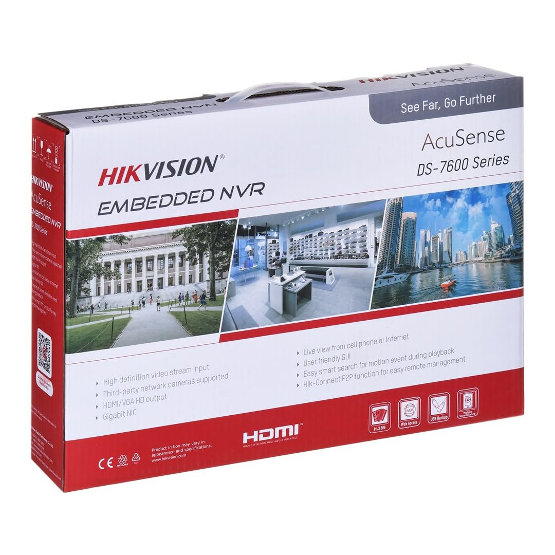 Hikvision DS-7604NXI-K1(D) NVR 4 canaux 1U K Series AcuSense 4K