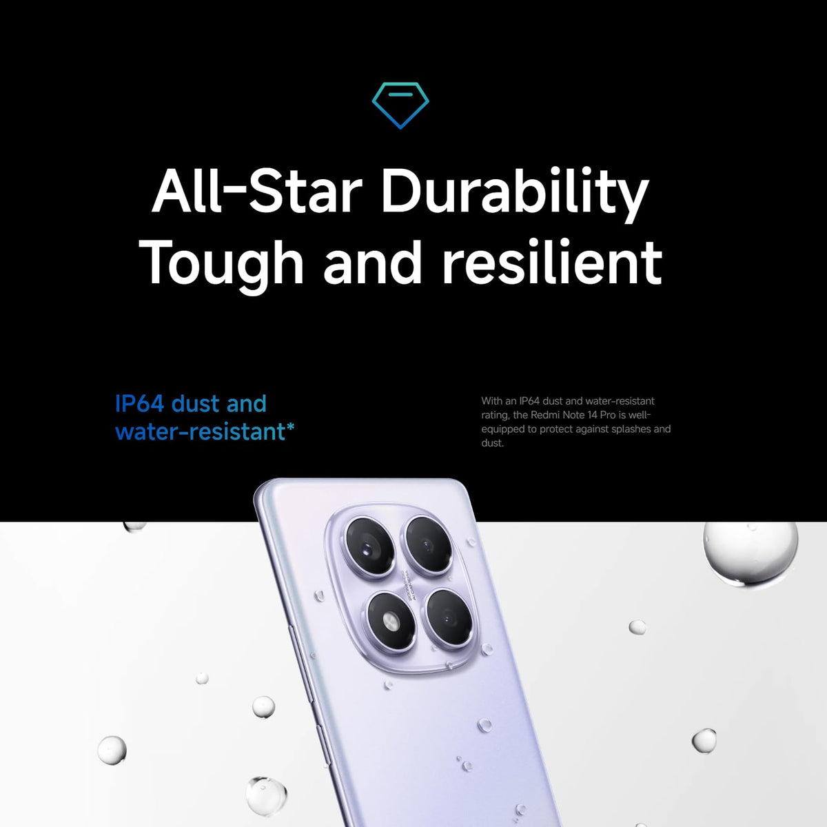 Xiaomi Redmi Note 14 4G (Double Sim - 6.67", 256 Go, 8 Go RAM) Noir - Déstockage - Neuf - Emballage d'origine légèrement endommagé