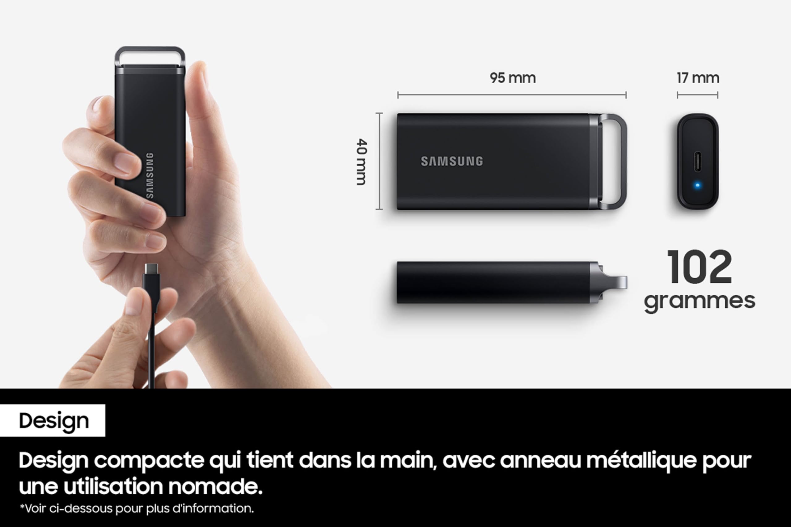 Samsung MU-PH4T0S 4 To 3.2 Gen 1 (3.1 Gen 1) Noir
