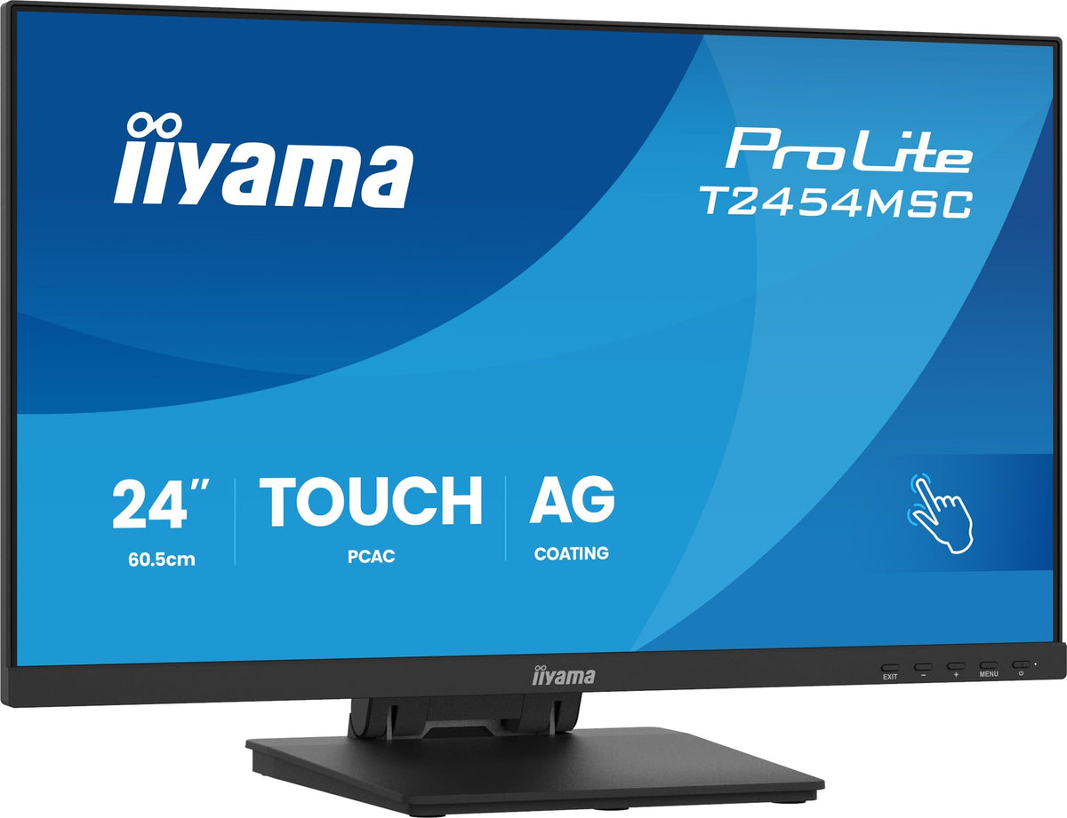 "iiyama T2454MSC-B3AG 24"" InCell PCAP 10P Tactile Anti-reflet 25% Haze 1920x1080 IPS-panel Bords fins Haut-parleurs DisplayPort"