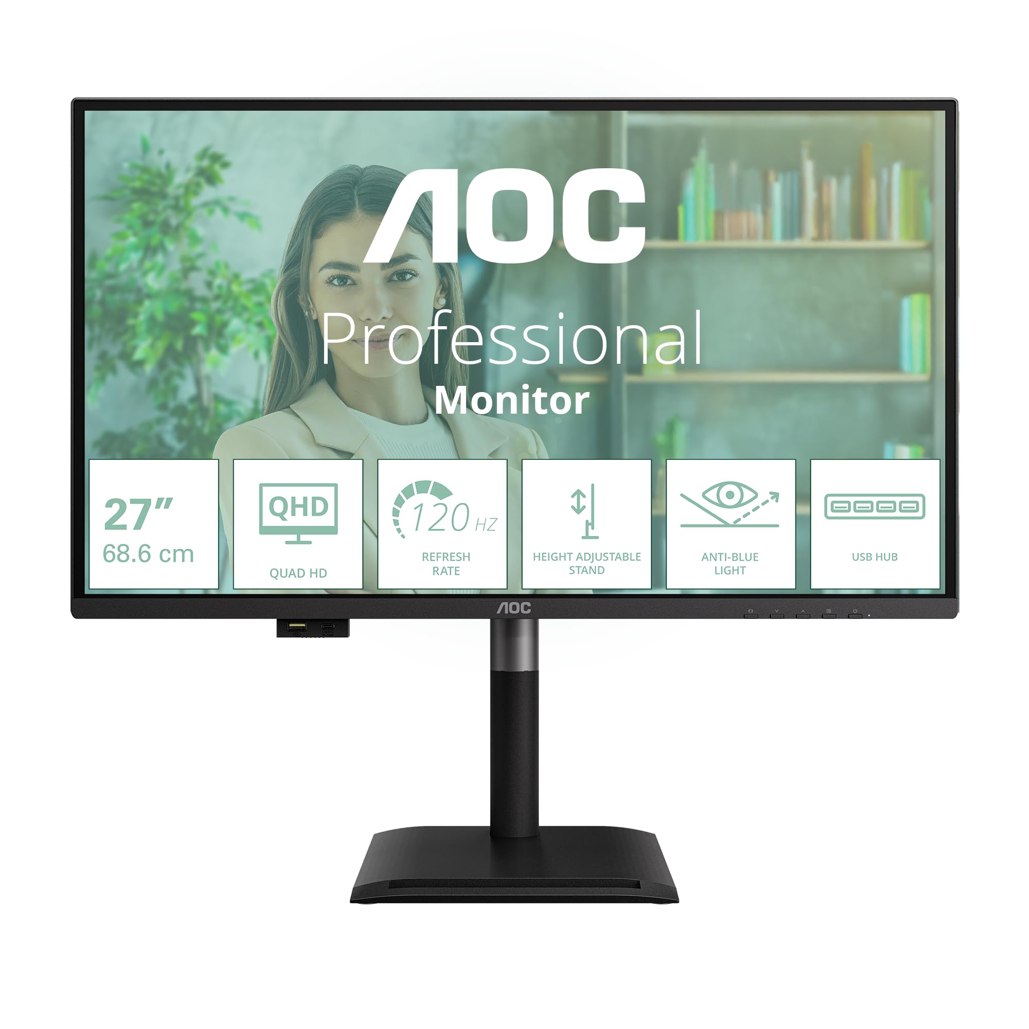 AOC Q27P4U 27p QHD IPS 120Hz 16:9 2xHDMI 2.0 DP 1.4