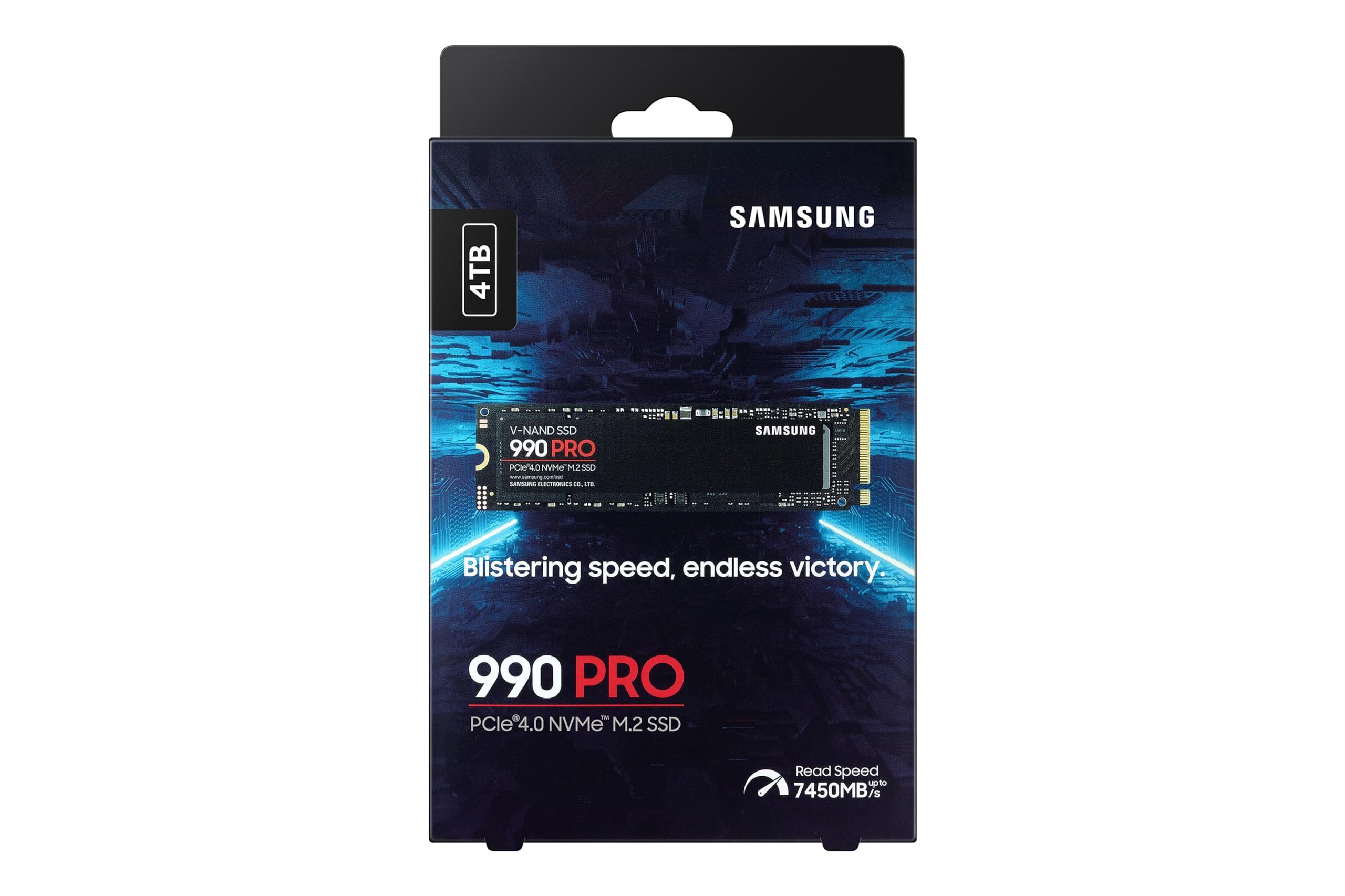 Samsung MZ-V9P4T0BW 4 To 990 PRO M2 SSD 7450 Mo/s Lecture 6900 Mo/s Écriture
