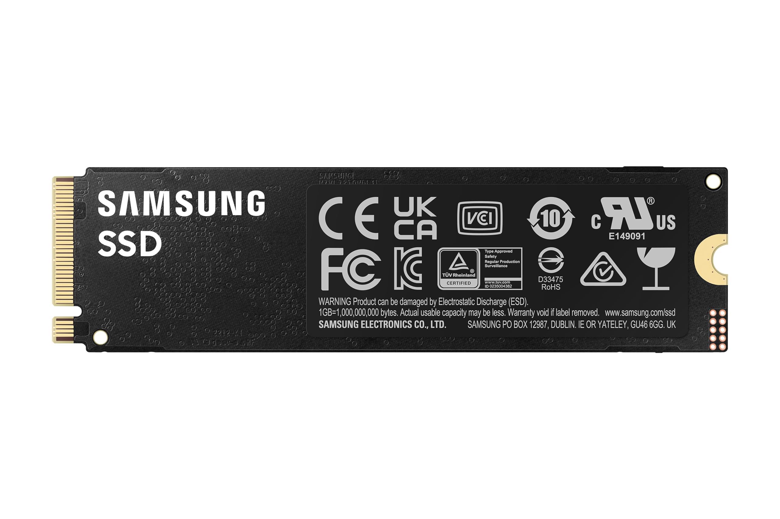 Samsung MZ-V9P4T0BW 4 To 990 PRO M2 SSD 7450 Mo/s Lecture 6900 Mo/s Écriture