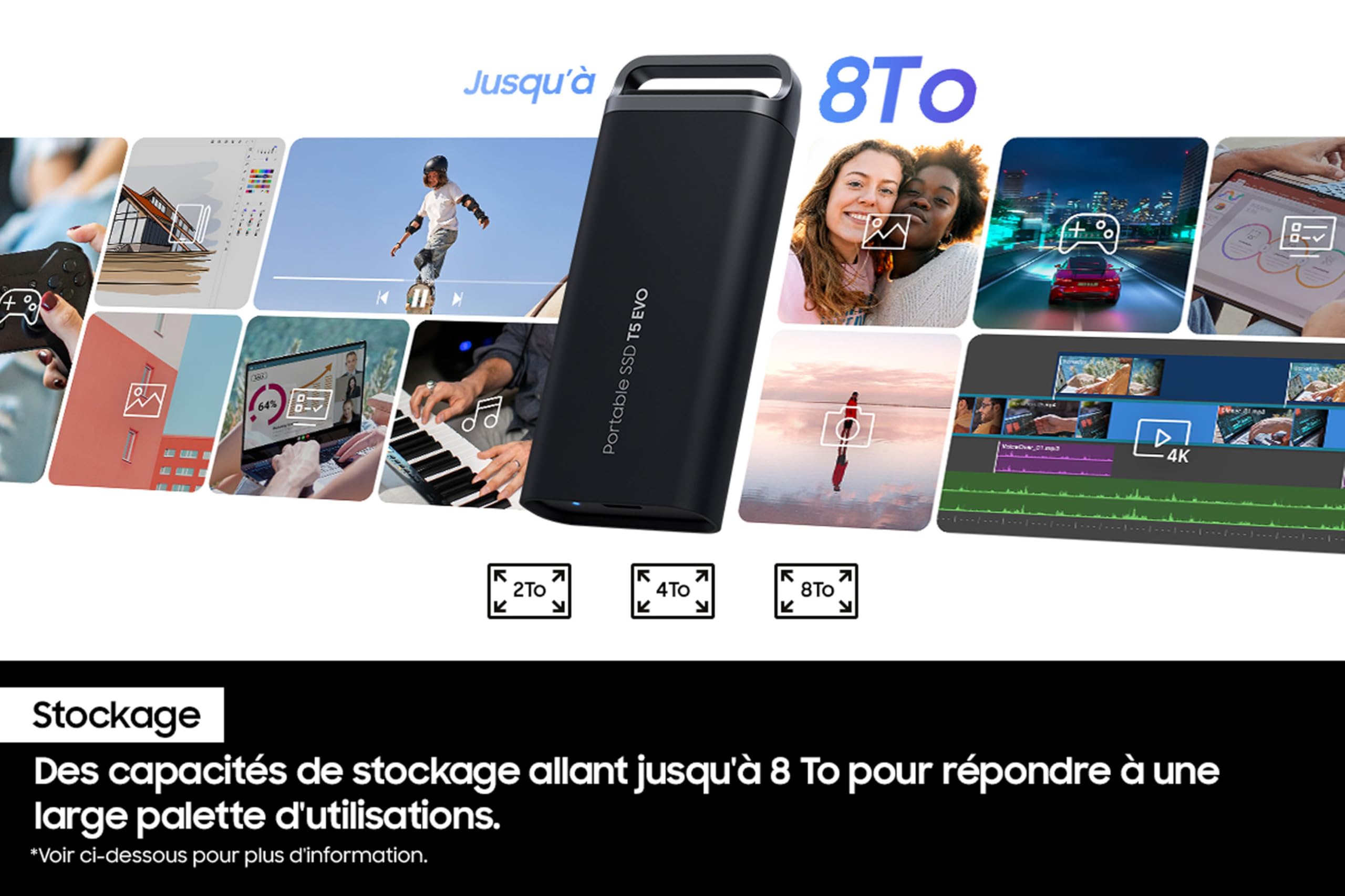 Samsung MU-PH4T0S 4 To 3.2 Gen 1 (3.1 Gen 1) Noir