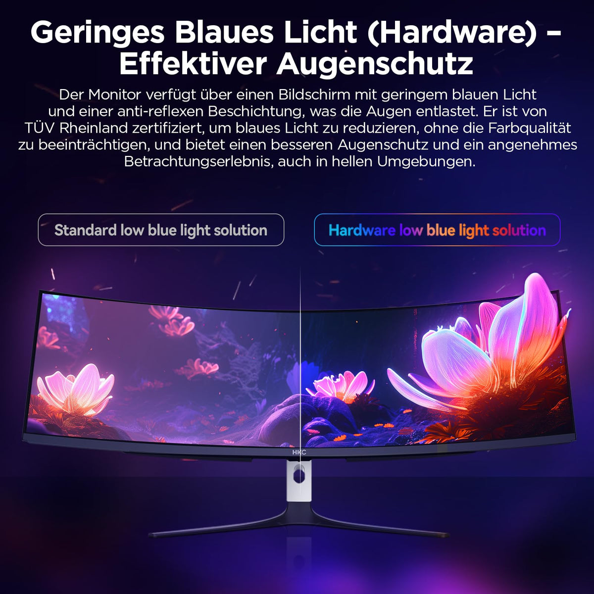 Ecran 49 HKC GS49UK gaming 5120x1440 OLED 32:9 240Hz 1500000:1 0.03ms 250cd/m