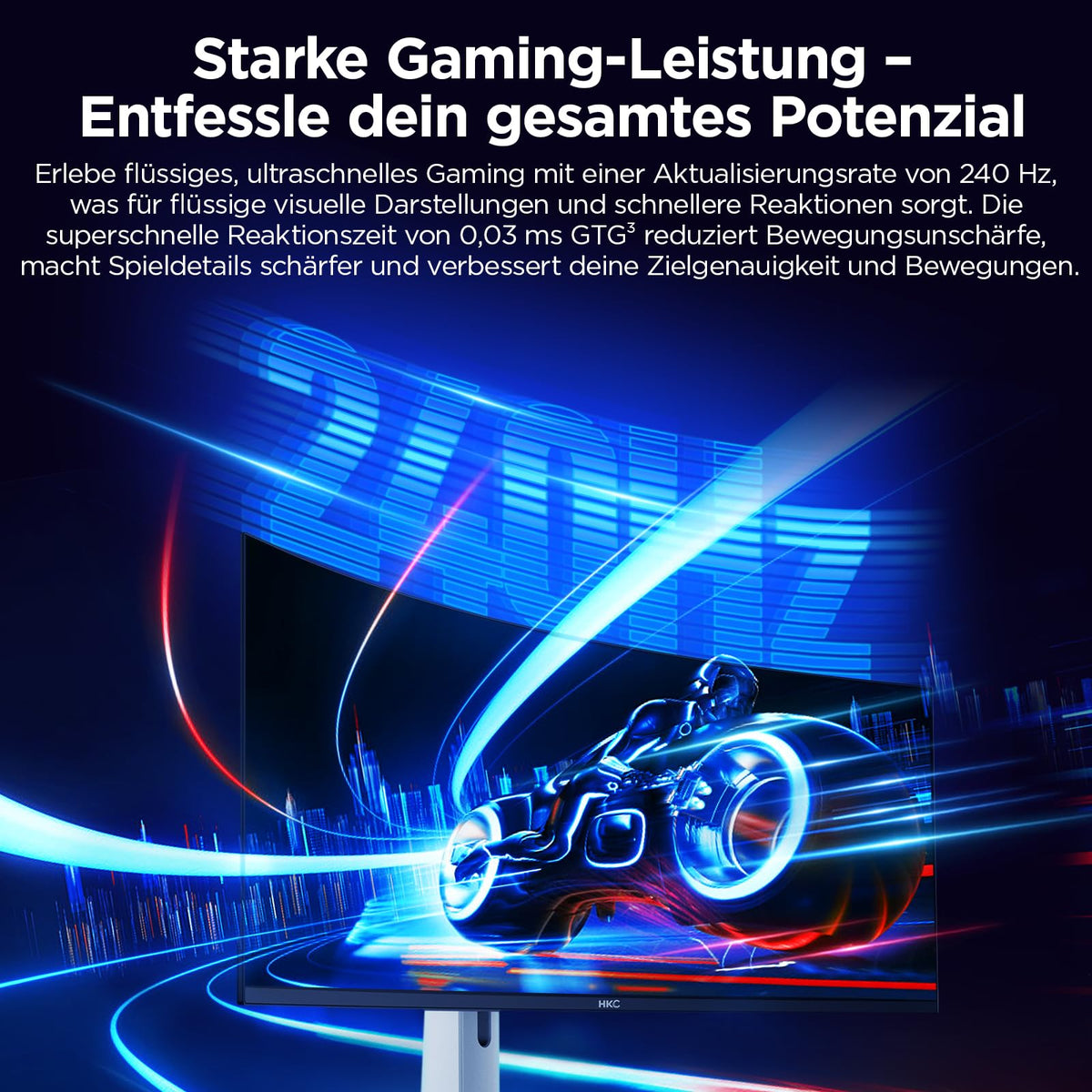 Ecran 49 HKC GS49UK gaming 5120x1440 OLED 32:9 240Hz 1500000:1 0.03ms 250cd/m