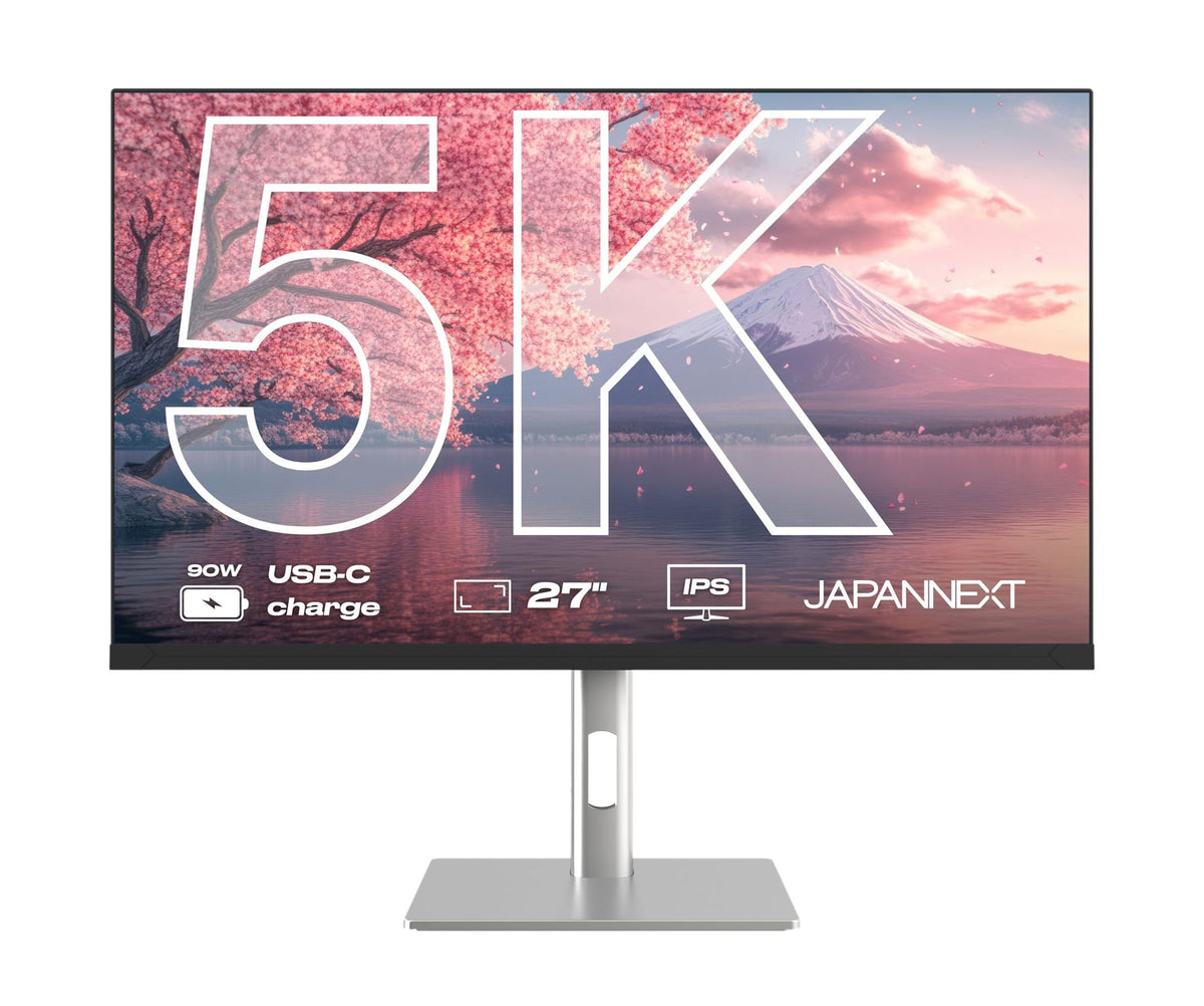 JAPANNEXT  JN-IPS275K-HSPC9 Ecran LED 27" 5K(5120x2880) 60Hz IPS 350 cd/m² 2000:1 5120x2880 8ms(GtoG) HDMI DisplayPort USBC  blanc