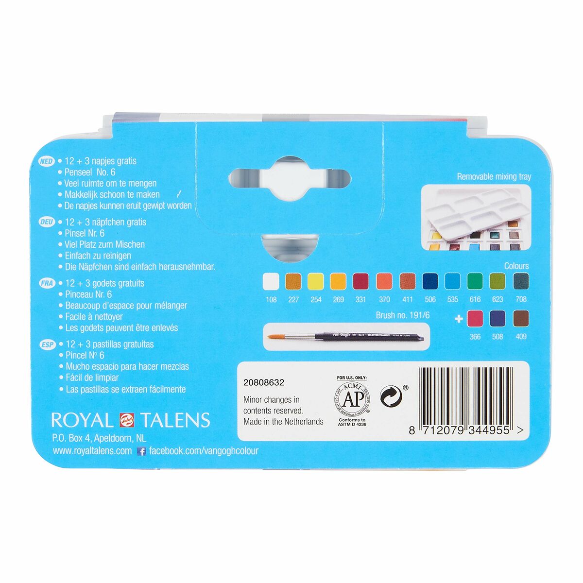 Aquarelles Coffret Multicouleur