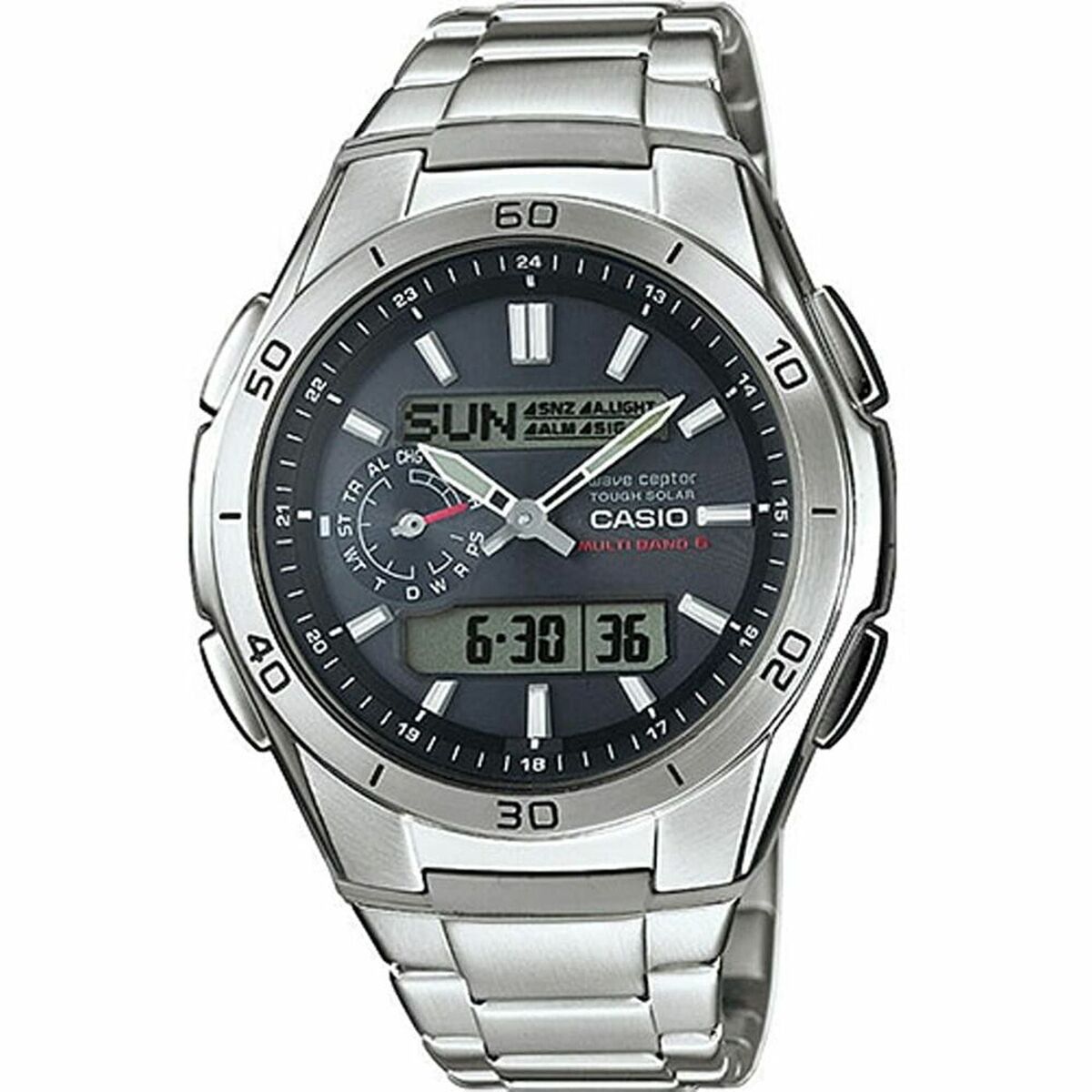 Montre Homme Casio WVA-M650D-1AER Noir Gris Argenté