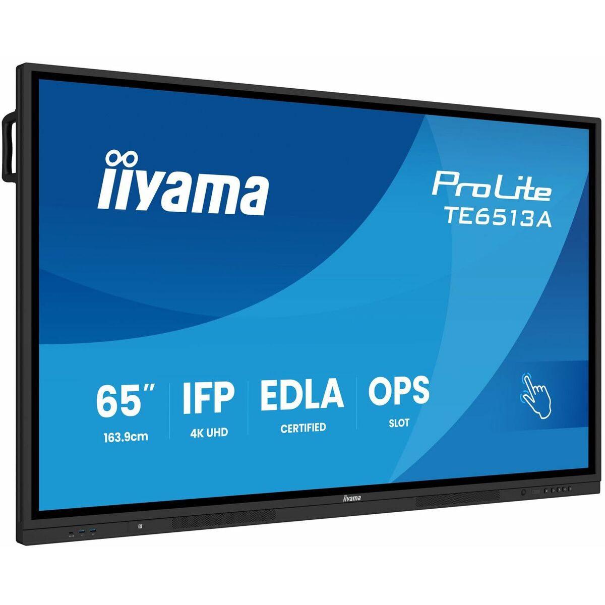 iiyama TE6513A-B1AG Panneau Plat Interactif IFP 65" IPS 4K IR 40 points 450cd Android 14 Google EDLA 2x20W WiFi VESA