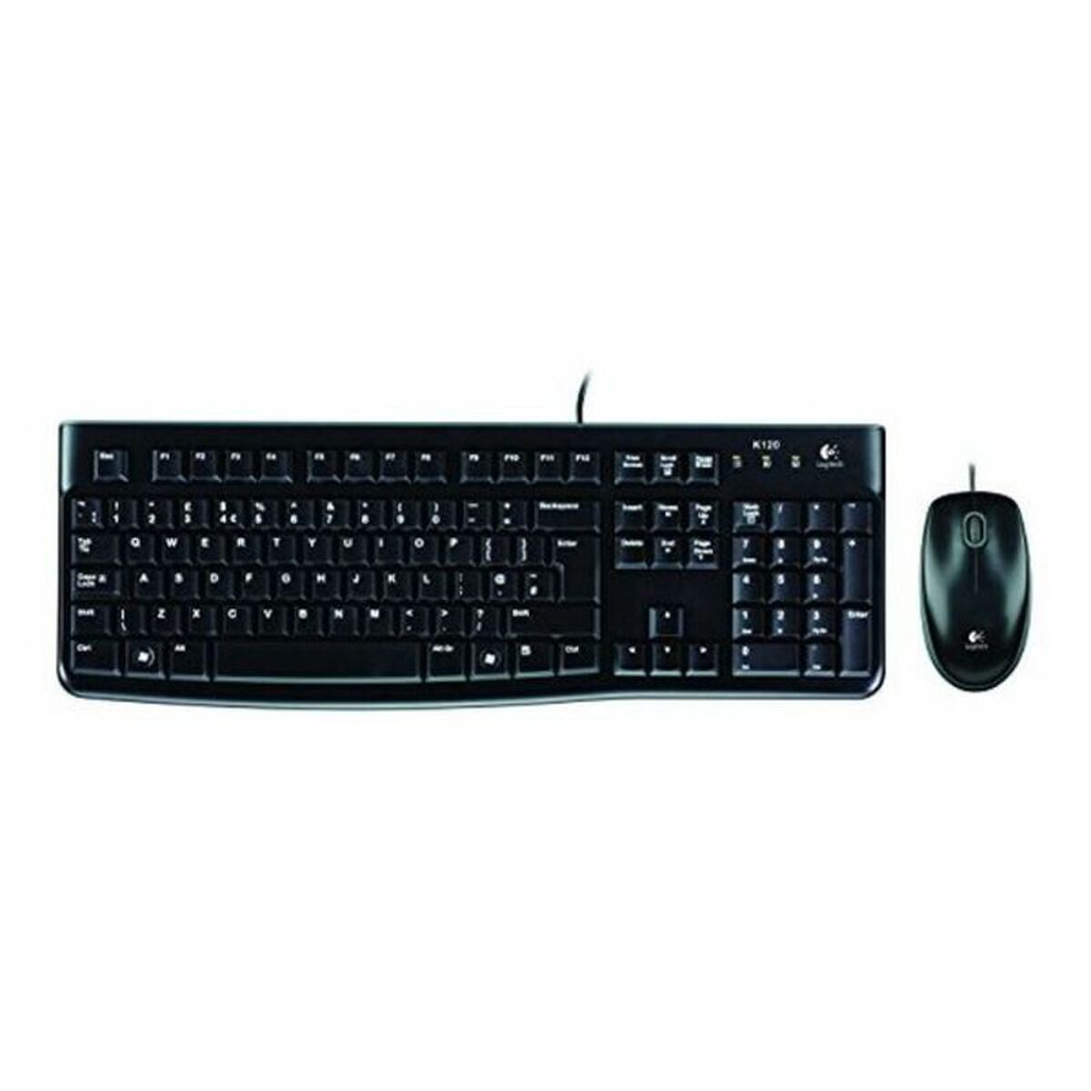 Logitech MK120 clavier Souris incluse USB QWERTY Espagnole Noir - Déstockage - Neuf - Emballage d'origine légèrement endommagé