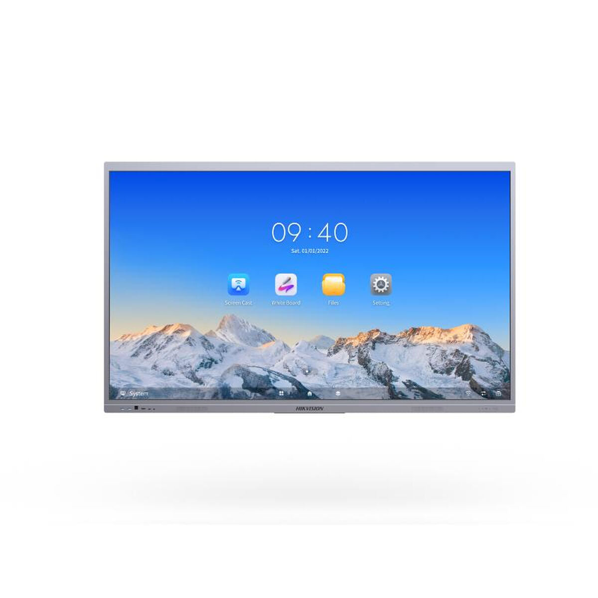 ECRAN HIKVISION 65'' LFD 4K Interactive VA 3840x2160 50pts 400cd/m² 5ms 60Hz VGA 3xHDMI DP 4xUSB3 2xUSB-C 1xUSB2 Hps 2x20W +25W Android13 Compatible module OPS