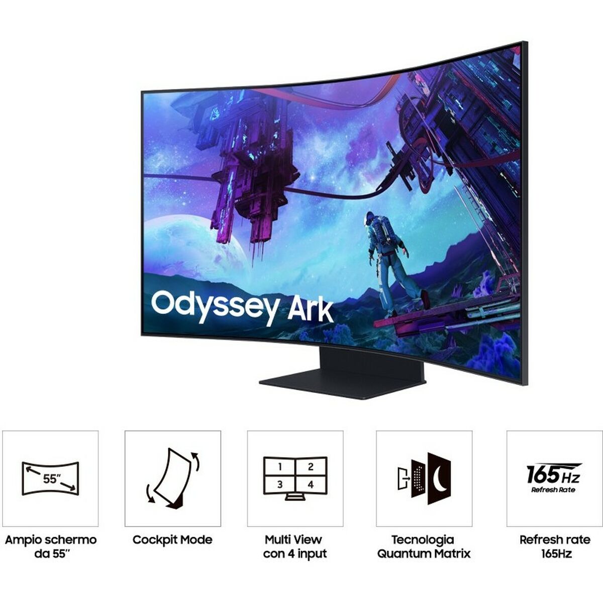 SAMSUNG LS55CG970NUXEN 55p UHD VA Odyssey Ark G97NB 165Hz 1ms SMART HDMI