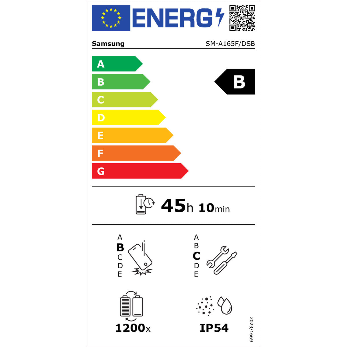 Samsung A165 Galaxy A16 (6.7'' - 256 Go, 8 Go RAM) Bleu nuit