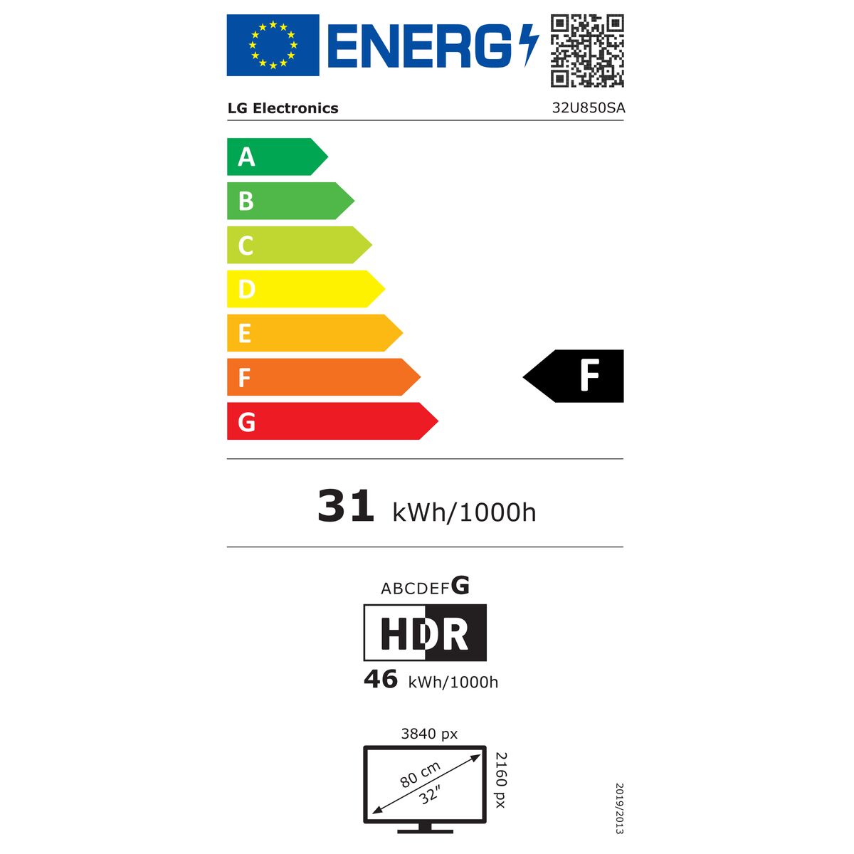 LG - Ecran LCD - 32p - 3840x2160 4K 60 Hz - IPS - 5 ms - Inclinable - Hauteur réglable - Pivotant - Garantie 3 ans
