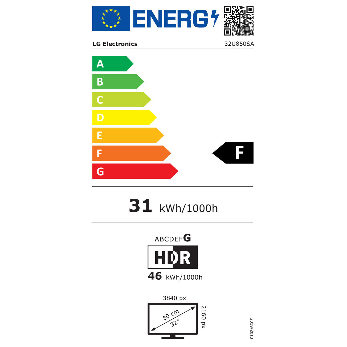 LG - Ecran LCD - 32p - 3840x2160 4K 60 Hz - IPS - 5 ms - Inclinable - Hauteur réglable - Pivotant - Garantie 3 ans