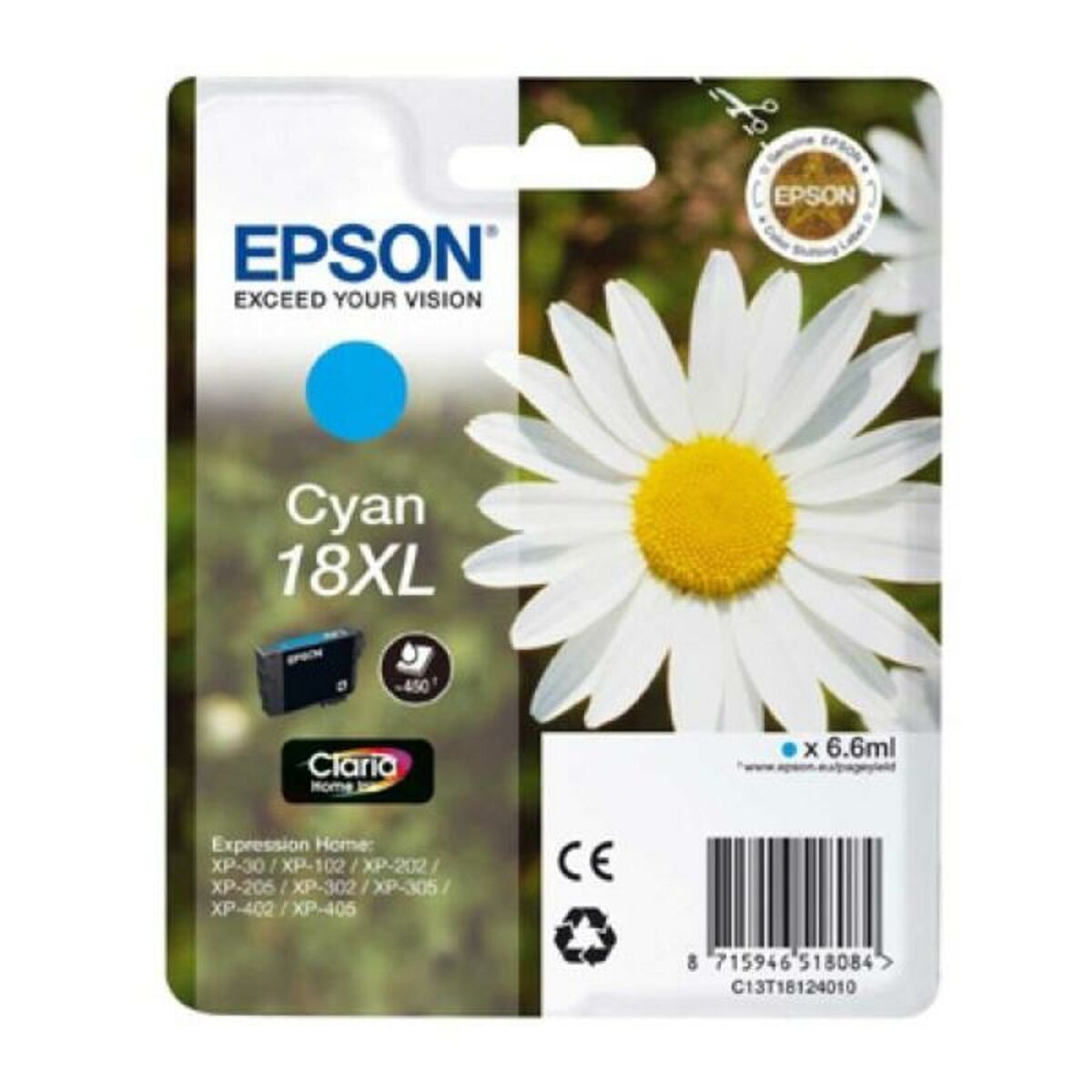 Cartouche d'encre originale Epson Cartucho 18XL cian Cyan