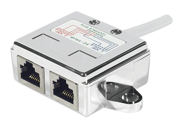 Eclateur de paires RJ45 STP LAN + LAN