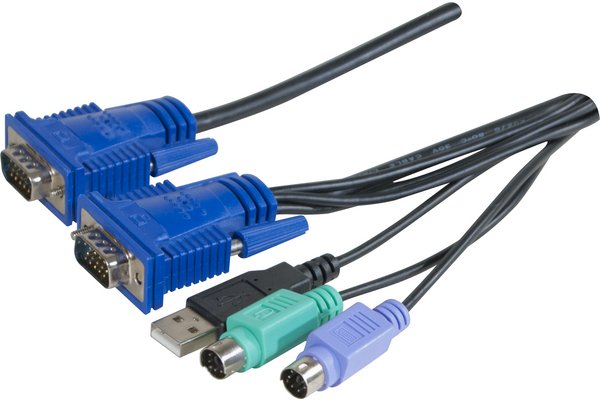 Dexlan cordon combo kvm VGA+USB - 5,0m