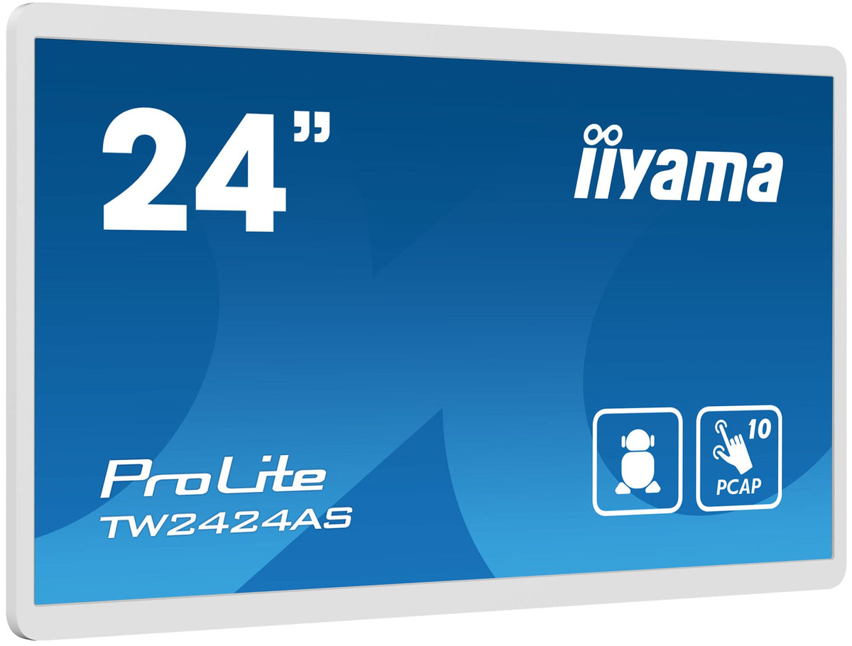 "iiyama TW2424AS-W1 Écran d'affichage dynamique Écran plat de signalisation numérique 60,5 cm (23.8"") Wifi 350 cd/m2 4K Ultra HD Noir Écran tactile Intégré dans "
