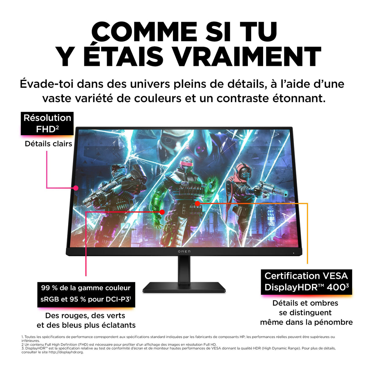 "OMEN by HP 27 inch FHD 240Hz Gaming Monitor - OMEN 27s écran plat de PC 68,6 cm (27"") 1920 x 1080 pixels Full HD LCD Noir"