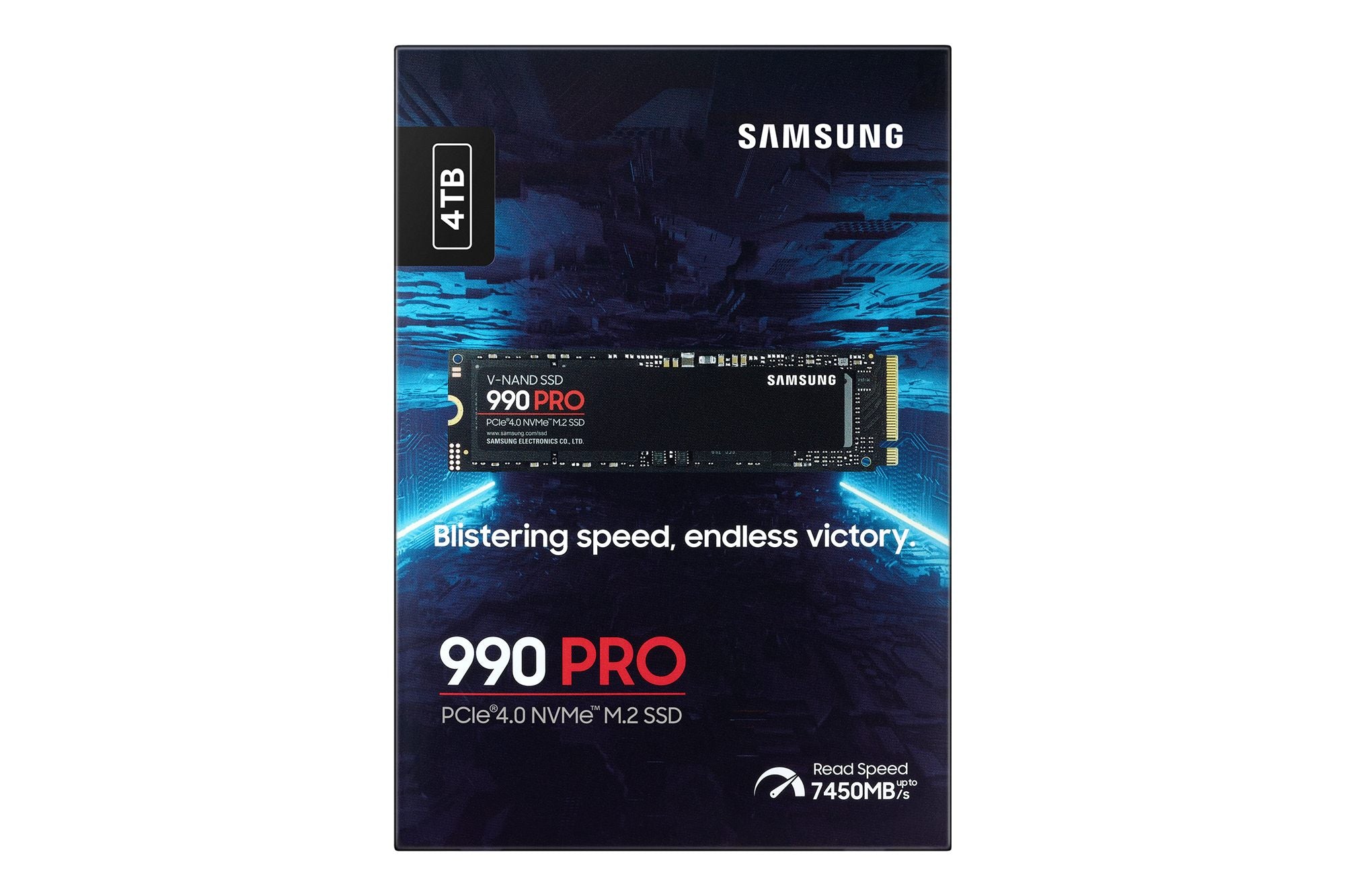 Samsung MZ-V9P4T0BW 4 To 990 PRO M2 SSD 7450 Mo/s Lecture 6900 Mo/s Écriture